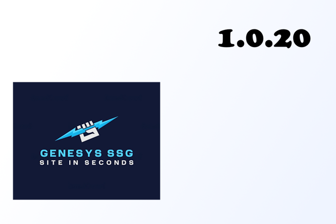 Announcing GenesysSSG release 1.0.21